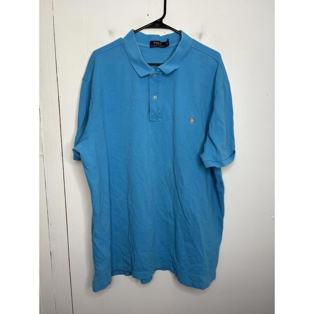 Polo Ralph Lauren Shirt Mens 3XB Cotton Polo Light Blue Pullover Country Club
